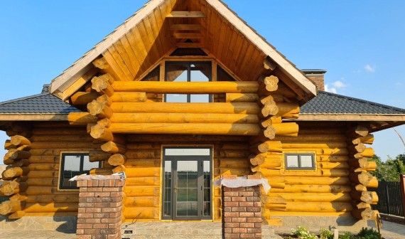 Деревянные окна в срубе д.Обруб Гродненская область