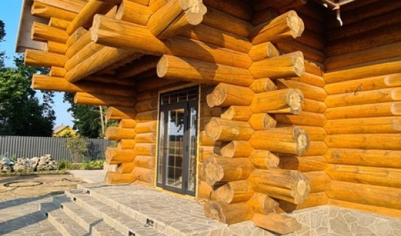 Деревянные окна в срубе д.Обруб Гродненская область